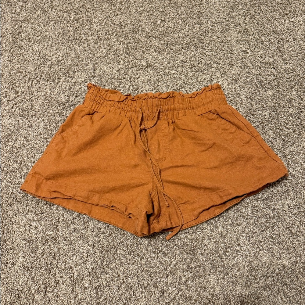 Rust Orange Casual Shorts